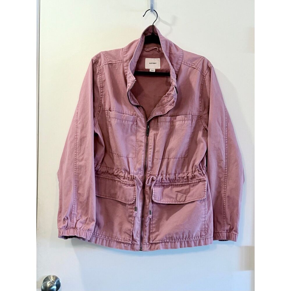 Old Navy Dusty Rose Pink Lightweight Drawstring-Waist Utility Safari Jacket XL